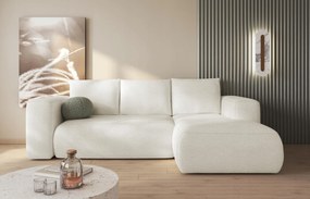 Pohodlný rohový gauč na každodenné spanie Lambi s úložným priestorom na posteľnú bielizeň