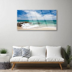 Skleneny obraz Pláž more príroda 140x70 cm