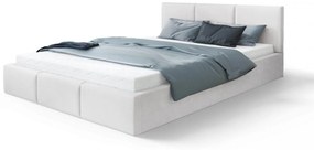 GM Čalúnená manželská posteľ s úložným priestorom Izabela - biela Rozmer: 140x200