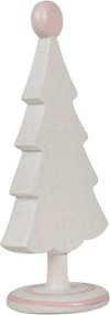 Pastelově růžová dekorace vánoční stromek Vánoční stromek - 12*9*25 cm