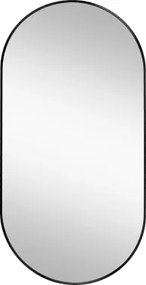 Nástenné zrkadlo Josie 50x100 cm, čierne oválné%