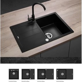 Concept BDG3334BC - Drezová batéria 33,5 cm granit/čierna