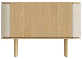 Nízka komoda v dekore duba v béžovo-prírodnej farbe 109x75 cm Treasures – UMAGE