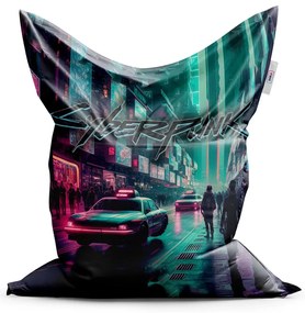 Sablio Sedací vak Cyberpunk 2077 Mesto - 150x100 cm
