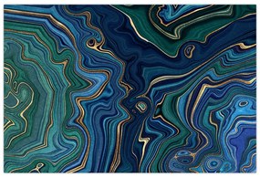 Obraz - Zeleno-modrý mramor (90x60 cm)