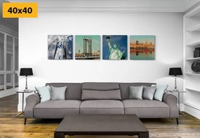 Set obrazov krásy mesta New York - 4x 60x60