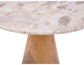 Okrúhly odkladací stolík s doskou v dekore mramoru ø 50 cm Force – Leitmotiv