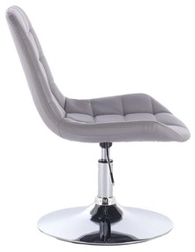LuxuryForm DESIGN Stolička PARIS na striebornom tanieri - šedá