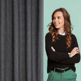 ZÁVES NA KRÚŽKOCH PIERRE CARDIN INGA 140X250 CM ČIERNA