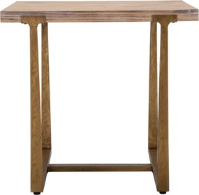 Jedálenský stôl Ankara 80 cm hnedý/zlatý
