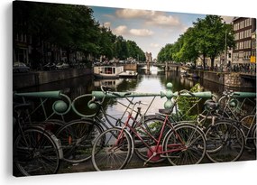 Obraz bicykla v meste (90x60 cm)