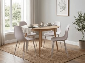 Jedálenská stolička OSAKA plastová, ružovo-sivá