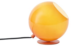 Retro stolná lampa oranžová so sklom - Mabel