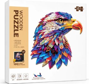 Drevené puzzle Orol s rámikom - 168 dielikov