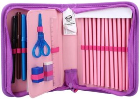 Vybavený školský peračník pre dievčatá Tlapková patrola - Paw Patrol - motív Skye a Everest