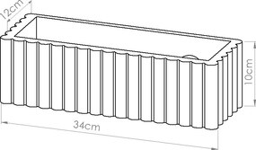 Nástenné svietidlo Rigata, 1x tmavobéžové keramické tienidlo