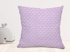 Biante Detská obliečka na vankúš Minky 3D bodky MKP-002 Fialová lila 50 x 70 cm
