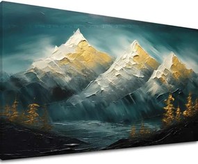 Moderný nástenný dekor Horizont zlatej harmónie - PREMIUM ART 40x60 cm