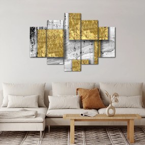 Obraz - Zlaté štvorce N⁰3 (150x105 cm)