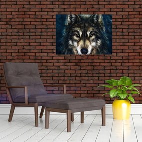 Sklenený obraz - Vlk (70x50 cm)