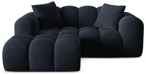 Tmavomodrá ženilková rohová pohovka (ľavý roh/s leňoškou) Treno – Cosmopolitan Design