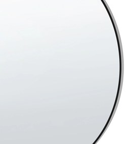 Okrúhle nástenné zrkadlo 80 x 80 cm čierne ANNEMASSE  Beliani
