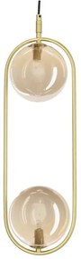 Luster na lanku CORDEL 2xG9/28W/230V mosadz/dymová béžová