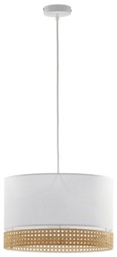 TK-LIGHTING Závesný moderný luster PAGLIA, 1xE27, 60W, okrúhly, bielohnedý