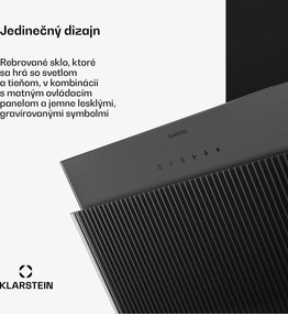 Klarstein Wavyn bezhlavová digestor | odťah a recirkulácia | kvalitný dizajn | 661 m³/h | 60 cm