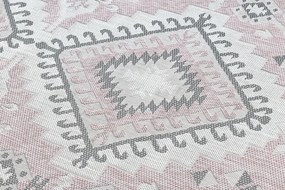 Dywany Łuszczów Kusový koberec Sion Sisal Aztec 3007 pink/ecru – na von aj na doma - 200x290 cm