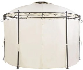 Záhradný altán s LED solárnym osvetlením BestBerg BBGG-21 / 350 x 274 cm / béžová
