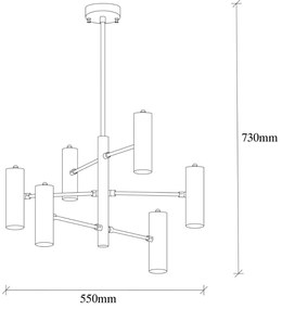 Závesné svietidlo Gharib zlaté