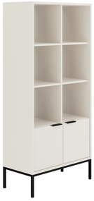 Knižnica Austin 80 cm biela/čierna