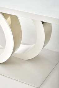 Rozkladací jedálenský stôl GALARDO 160/200 cm biely/zlatý