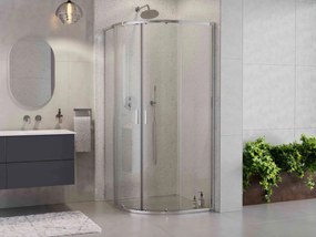 Besco Štvrťkruhový sprchový kút ZARYA CHROM HR 80x80 (90x90), výška 190 cm - bez vaničky BESCO-Rozmery: 90x90