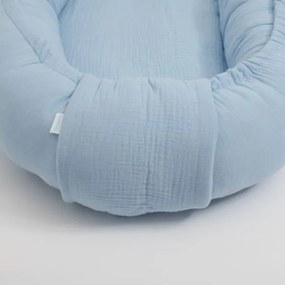 NEW BABY Mušelínové hniezdočko pre bábätko New Baby modré