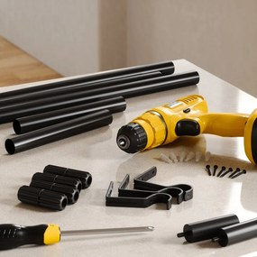 Oceľová roztiahnuteľná garniža 81 - 163 cm Zen – Umbra