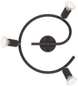 GLOBO 57382-3L - LED Bodové svietidlo OLIWA 3xGU10/3W/230V čierna