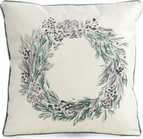 VIANOČNÁ DEKORAČNÁ OBLIEČKA NA VANKÚŠ GARLAND3 45X45 CM VZOROVANÁ