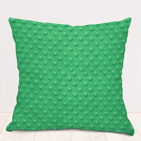 Biante Detská obliečka na vankúš Minky TOP 3D bodky MKP-054 Sýto zelená 60 x 60 cm