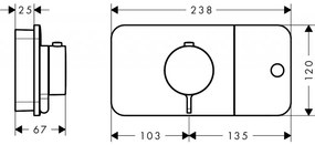 Axor One - Modul termostatu pod omietku pre 1 spotrebič, čierna matná 45711670