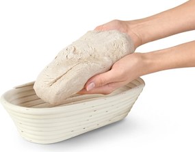 Oválna ošatka na kysnutie cesta