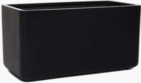 Hrantík MAXI ROUND, sklolaminát, šírka 80 cm, s kolieskami, čierny mat