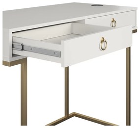 Biely pracovný stôl CosmoLiving by Cosmopolitan Camila