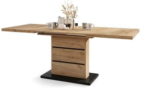 Rozkladací jedálenský stôl PAOLO dub craft/čierna