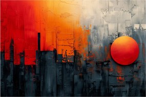 Obraz - Abstraktná maľba mesta (90x60 cm)