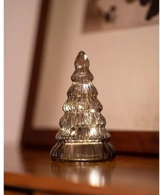 SIRIUS LED světelný stromek, skleněný, hnědý,16,5 cm