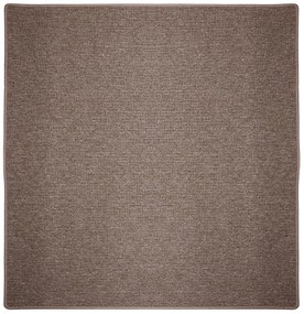 Vopi, Kusový koberec Astra hnedá štvorec, 100x100, hnedá, chodba / predsieň