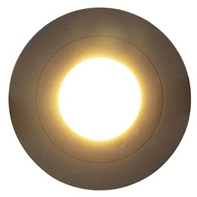 Moderné inteligentné zapustené bodové svetlo čierne okrúhle vrátane WiFi GU10 IP54 - Xena