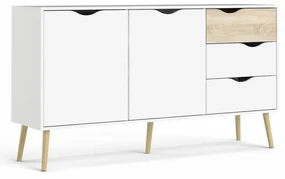 Biela komoda OSLO 75381 s 3 zásuvkami